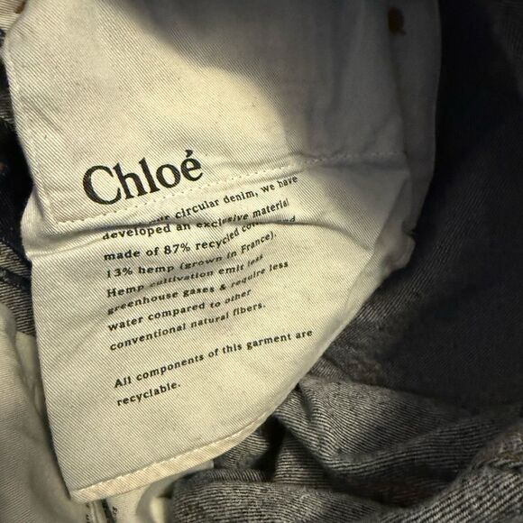 Chloe NWT Papaya straight leg embroidered jeans - Picture 12 of 15